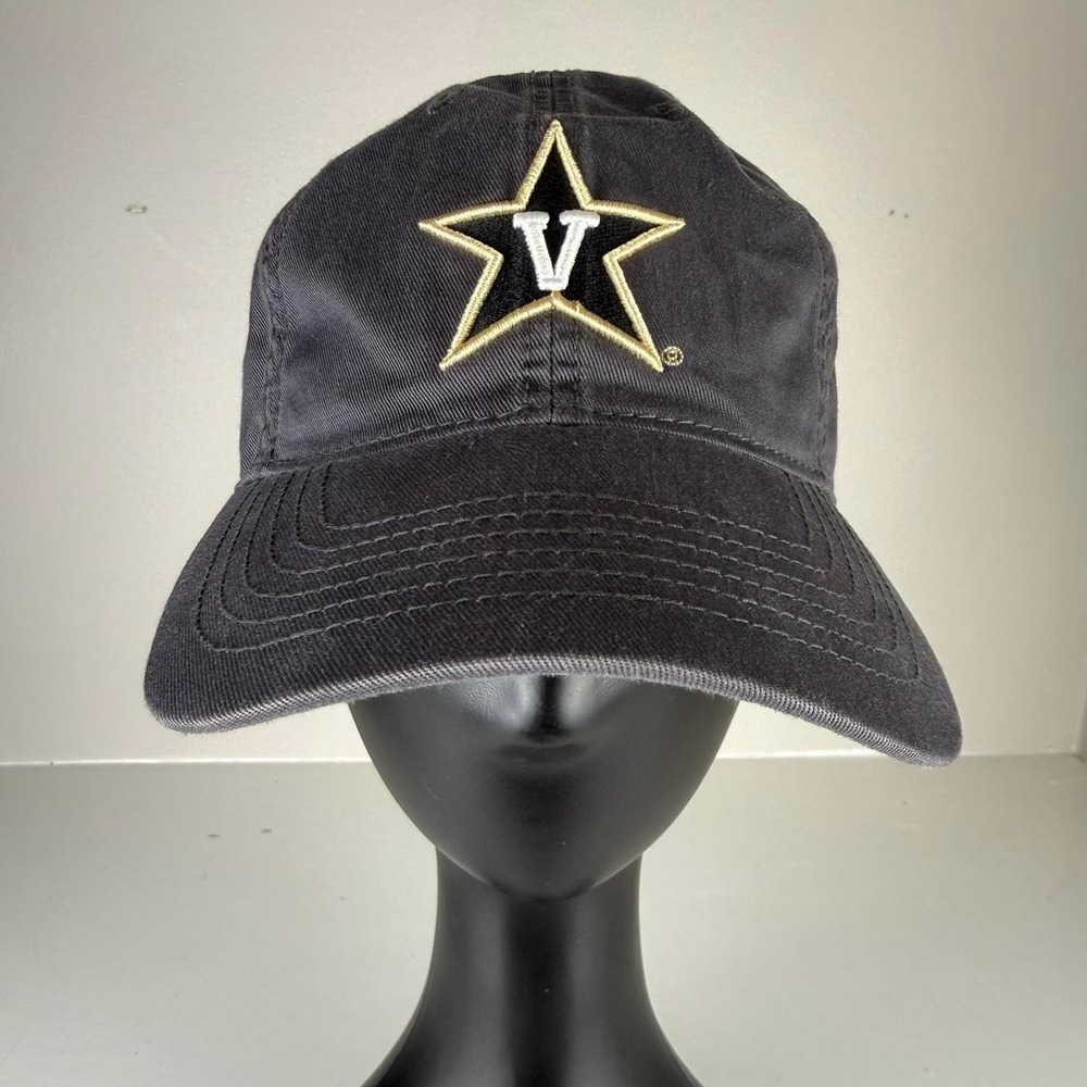 Legacy Vanderbilt Commodores Star V Faded Charcoal Strapback Dad Hat